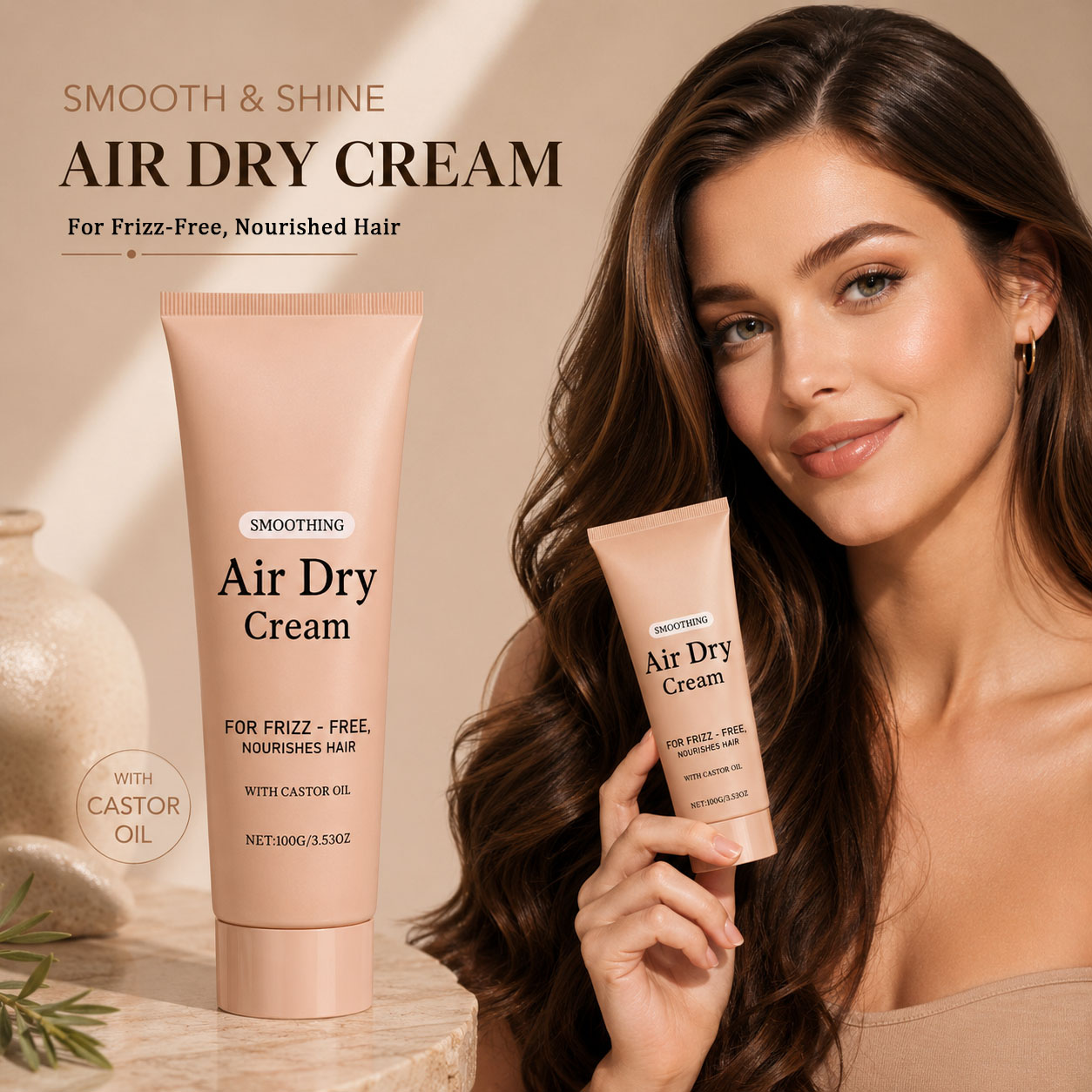 Coconut Wax Flake - Air Dry Cream Smoothing Hair Control
