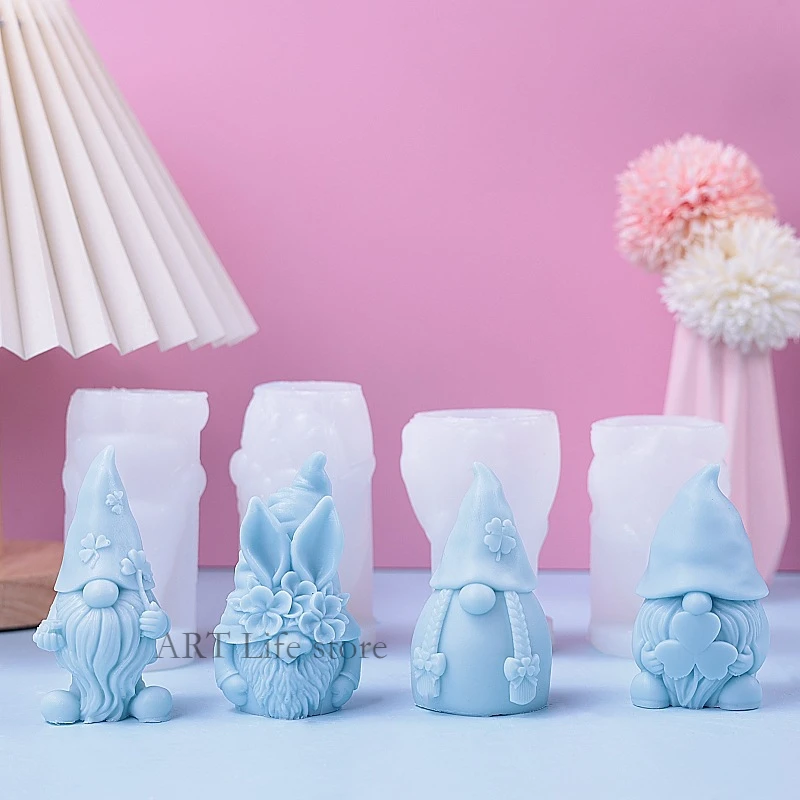 Candle Making Supplies Wholesale - Christmas Dwarf Silicone Candle Mold 3d