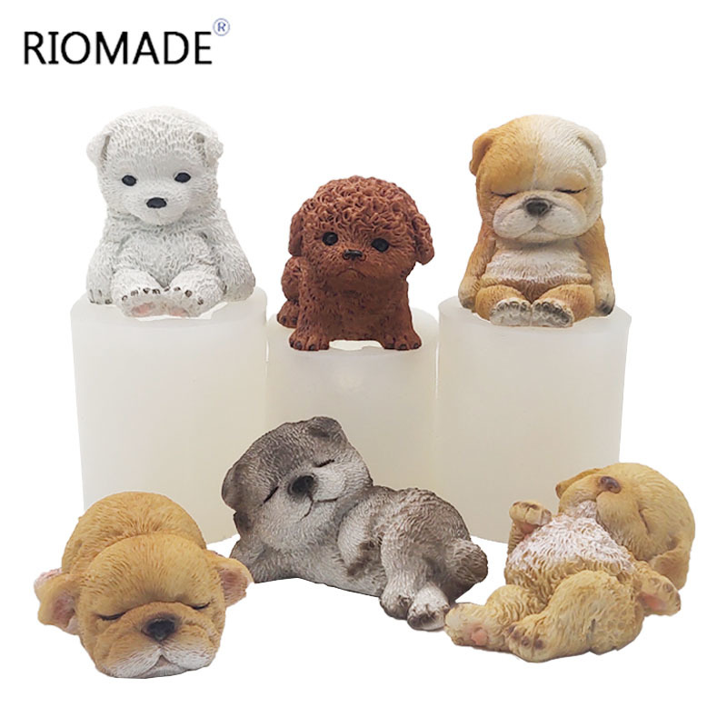 Candle Making Supplies Wholesale - 3D Dog Silicone Molds 6 Modeling