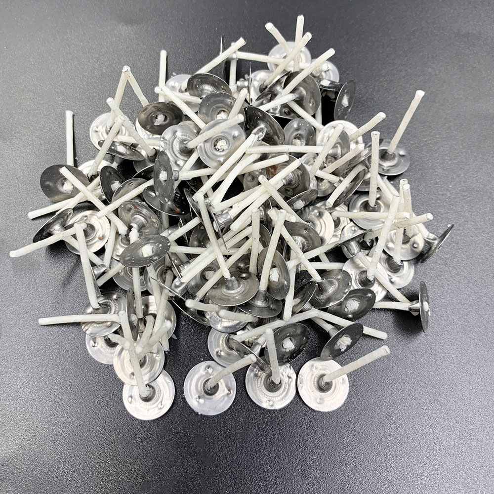 Cotton Wick Pre Tabbed - 100pcs Smokeless Candle Wicks 2.5cm Pre-Waxed
