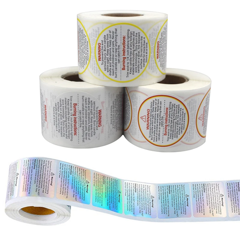 Candle Warning Label - 500Pcs Candle Warning Label Laser Candle