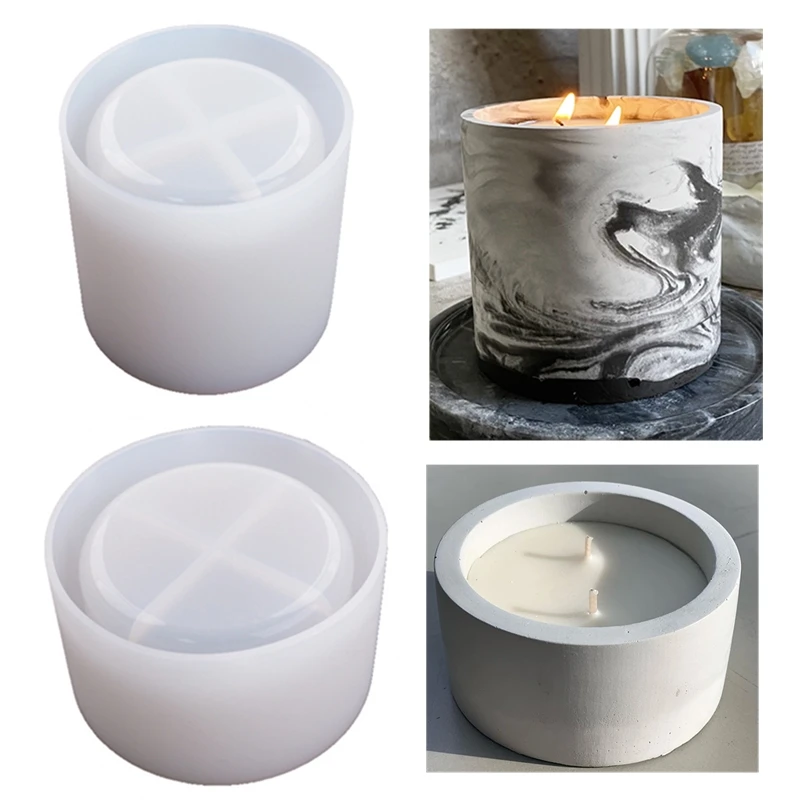 Candle Making Vessels - 3 Sizes Round Cement Concrete Molds