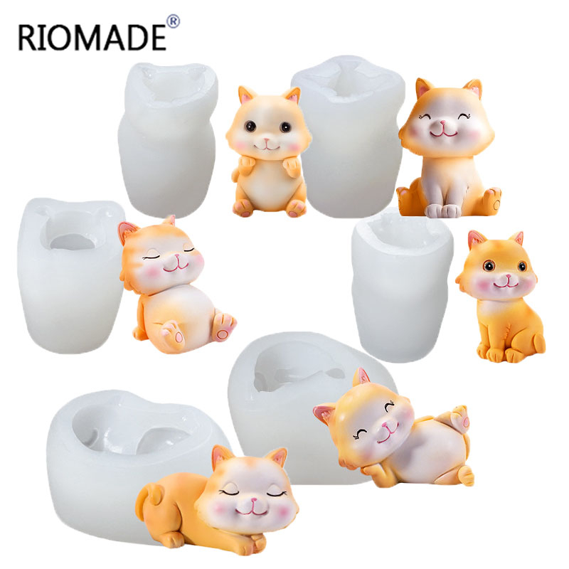 Candle Making Supplies Wholesale - Cat Silicone Molds 6 Styles 3D