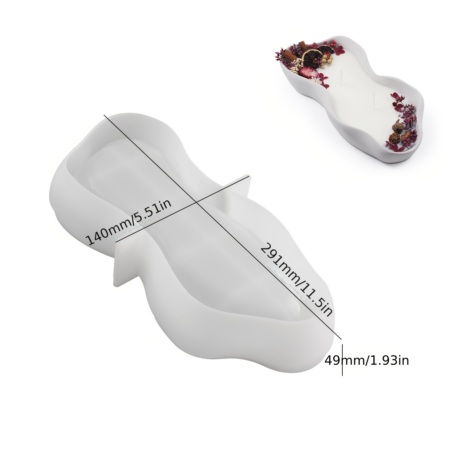 1 Large Irregular Oval Silicon - Candle Making Vessels 评论和价格