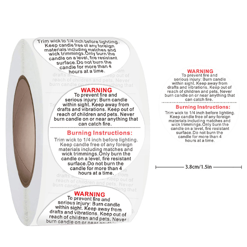 【New】500pcs/roll Candle Warnin - Candle Warning Label 评论和价格