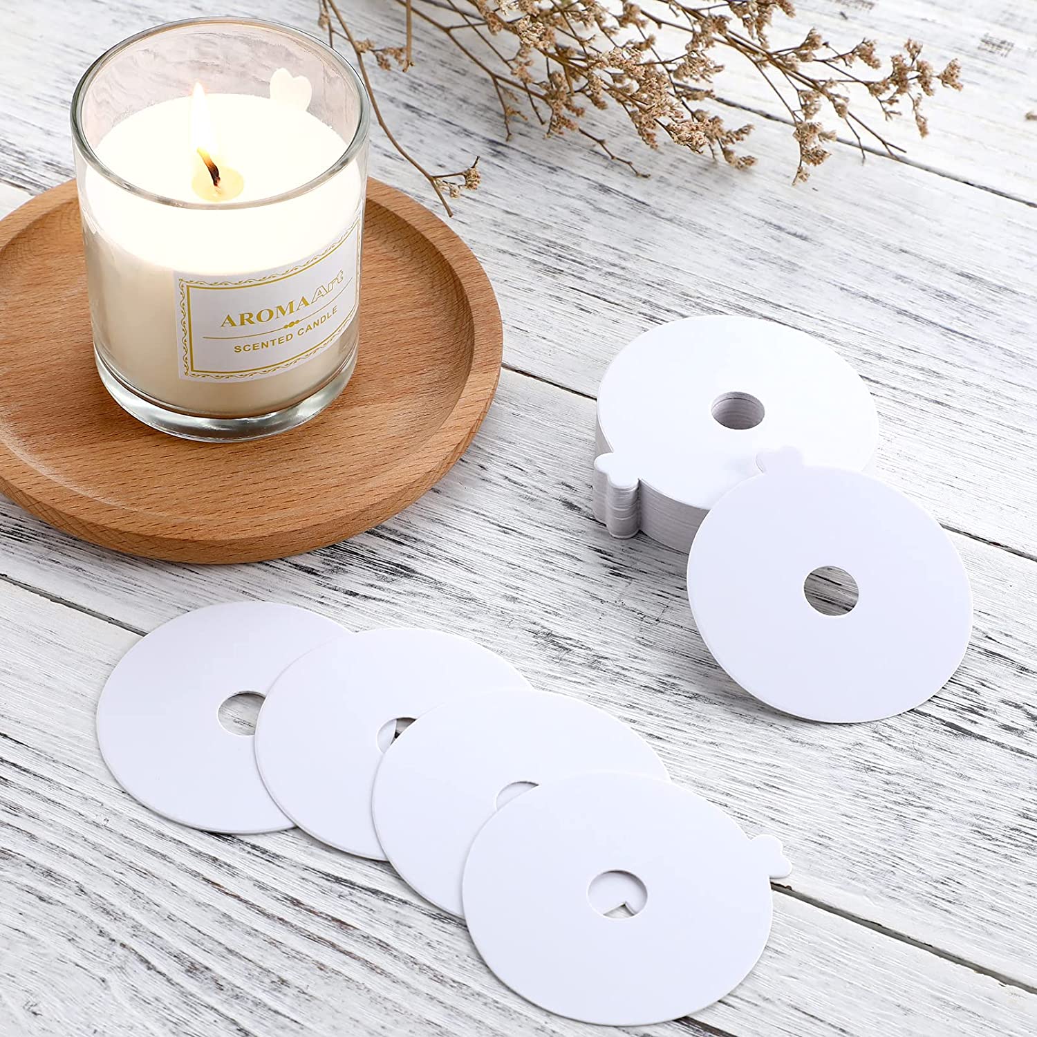 100pcs Candle Dust Protectors  - Candle Warning Label 评论和价格