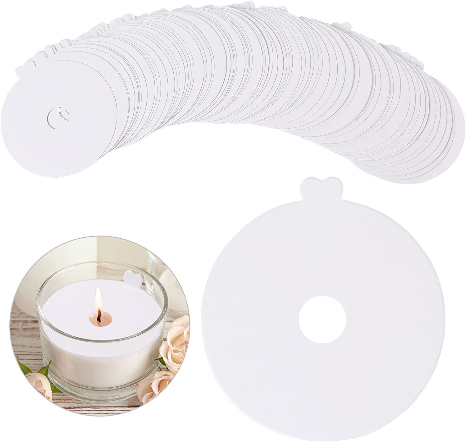 100pcs Candle Dust Protectors  - Candle Warning Label 评论和价格