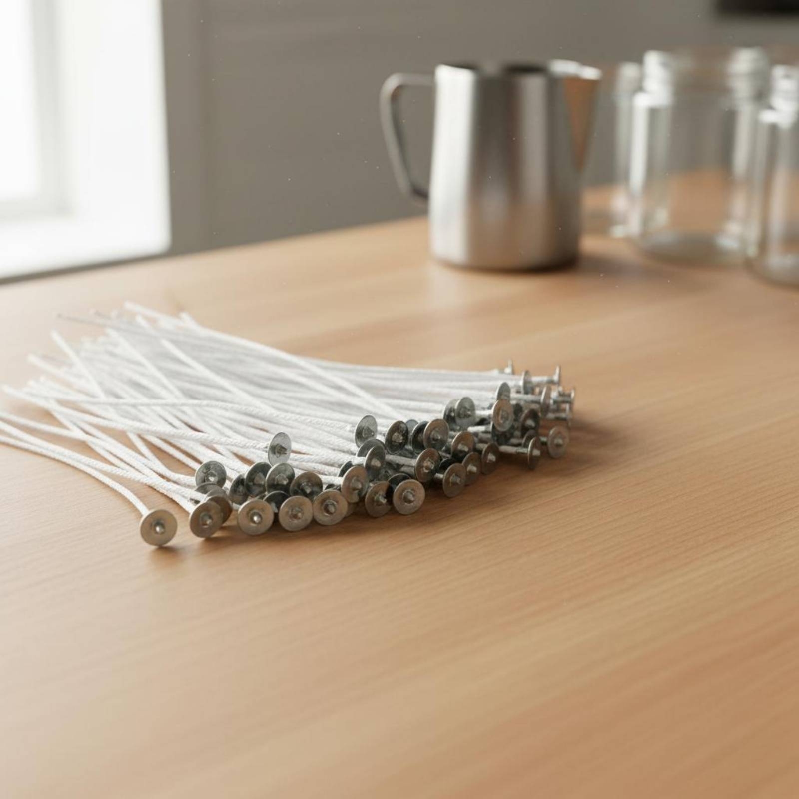 50 Pieces Cotton Candle Wicks  - Cotton Wick Pre Tabbed 评论和价格