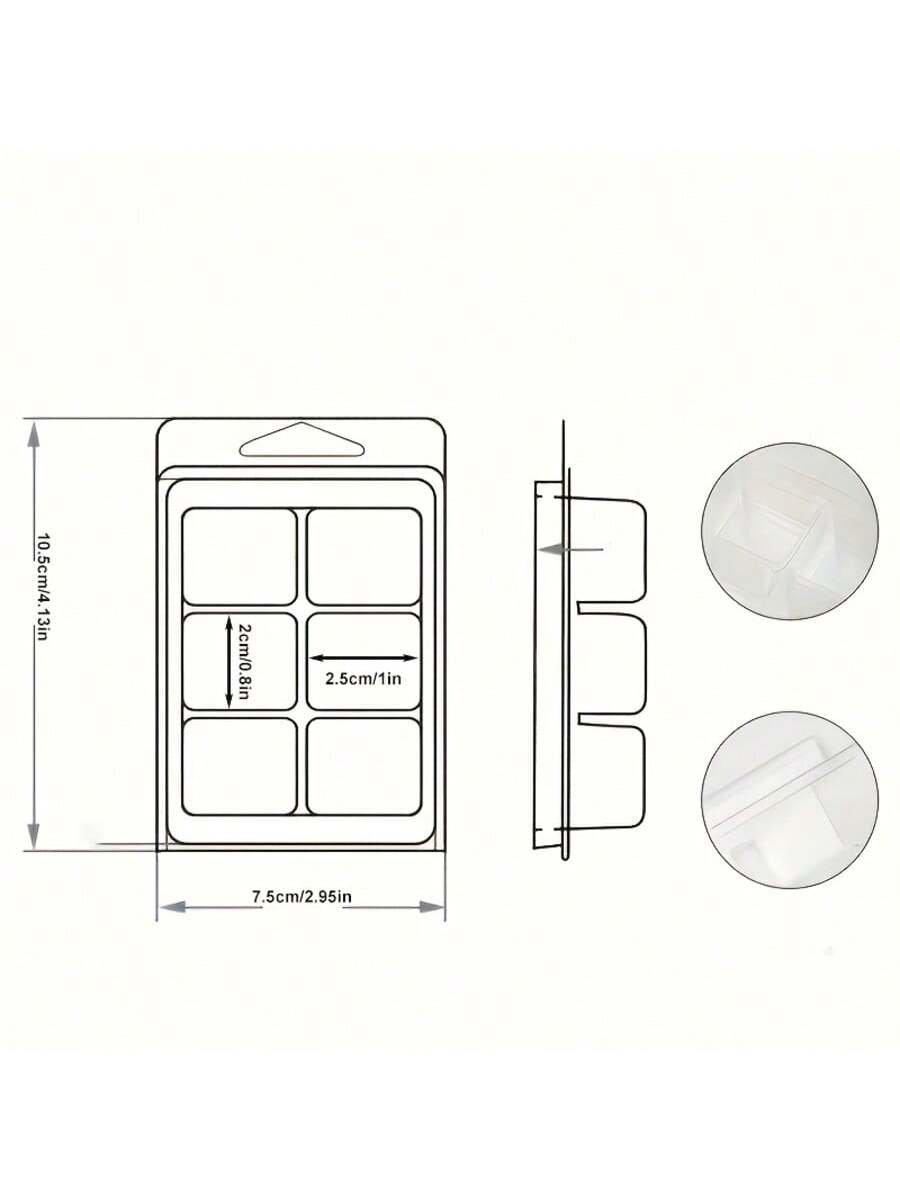12/24 Pieces Rectangular 6-Hol - Candle Making Ingredients 评论和价格