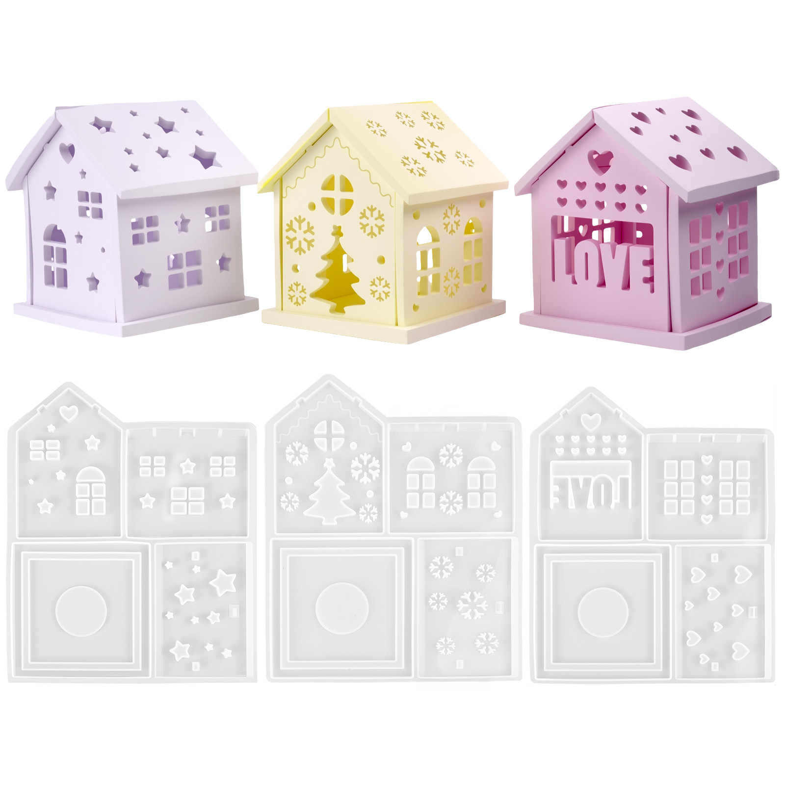 3D House Silicone Mold DIY Chr - Candle Making Tutorial 评论和价格