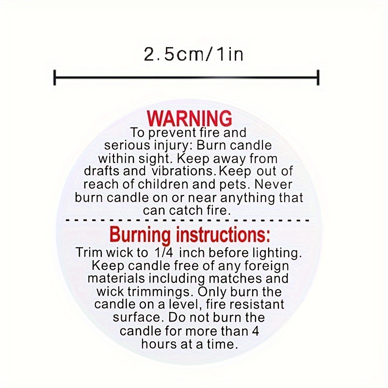 1roll,500pcs Candle Warning La - Candle Warning Label 评论和价格
