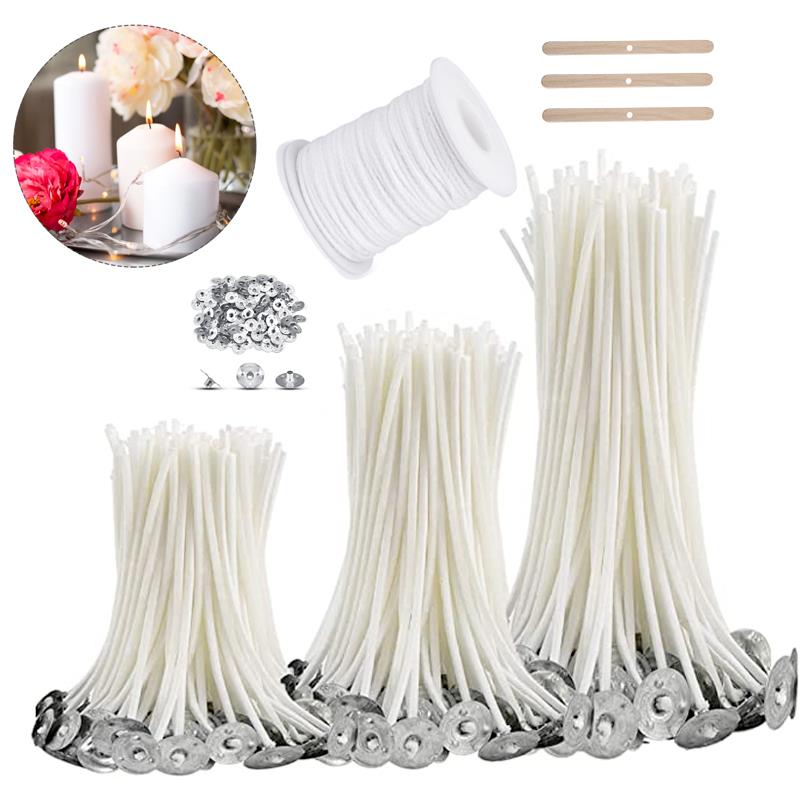 100/50pcs Smokeless Candle Wic - Cotton Wick Pre Tabbed 评论和价格