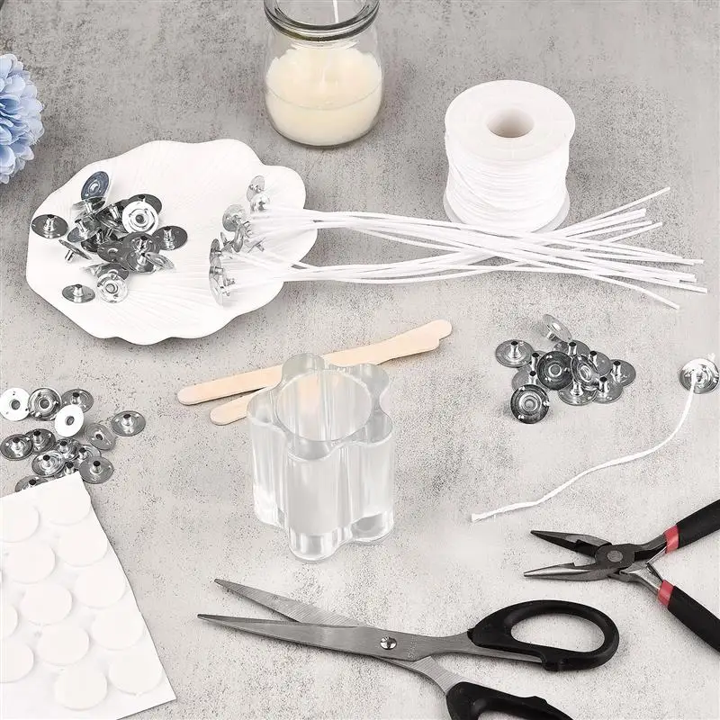 100/50pcs Smokeless Candle Wic - Cotton Wick Pre Tabbed 评论和价格