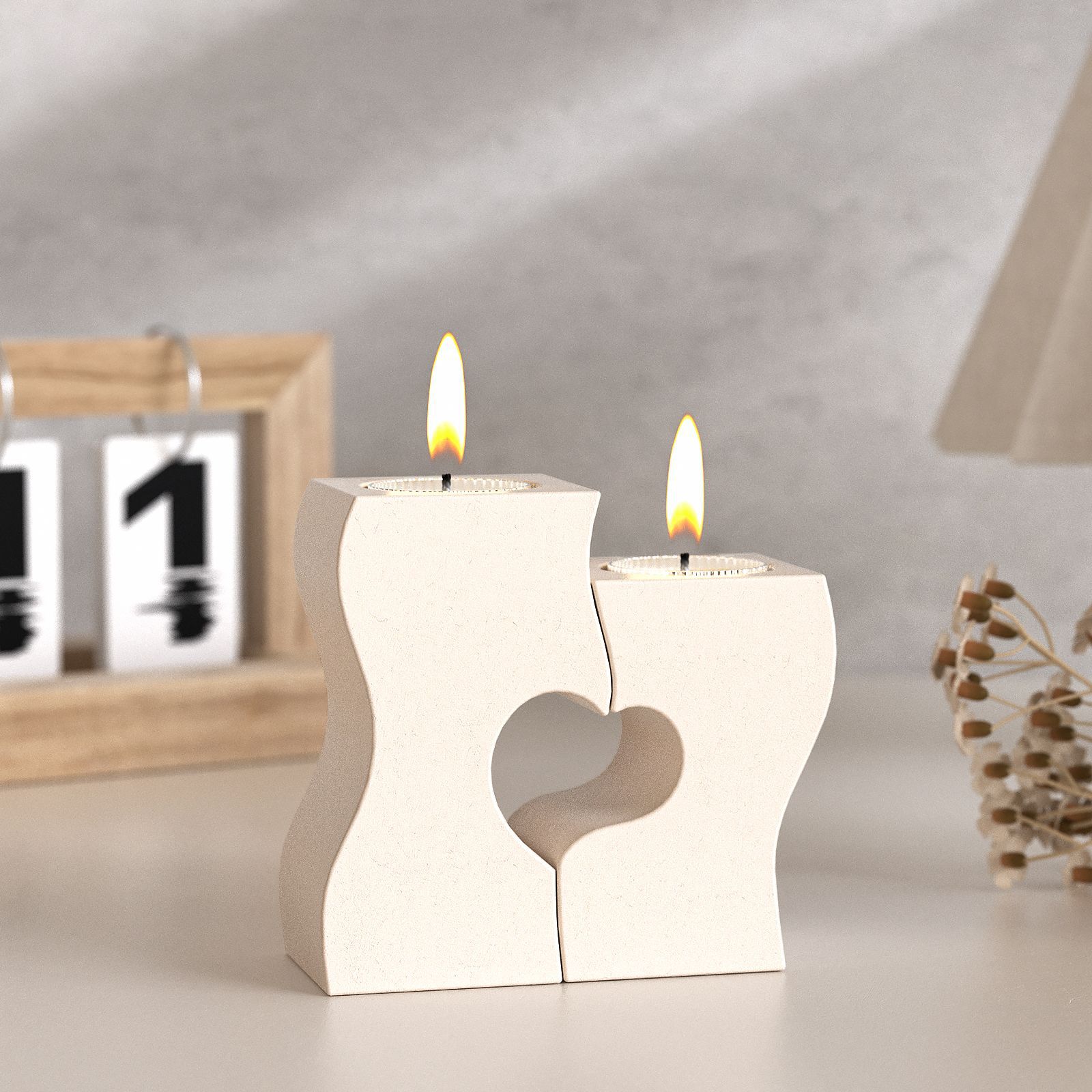 S Heart Candlestick Silicone M - Candle Making Tutorial 评论和价格