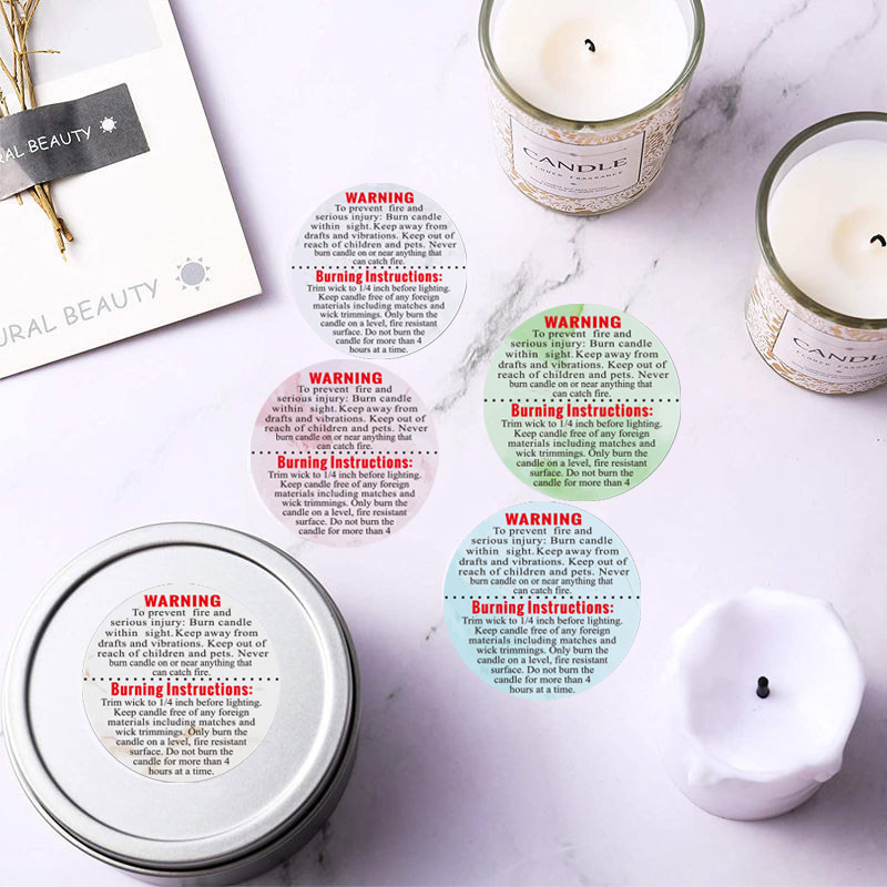 500Pcs Warning Labels Candle J - Candle Warning Label 评论和价格