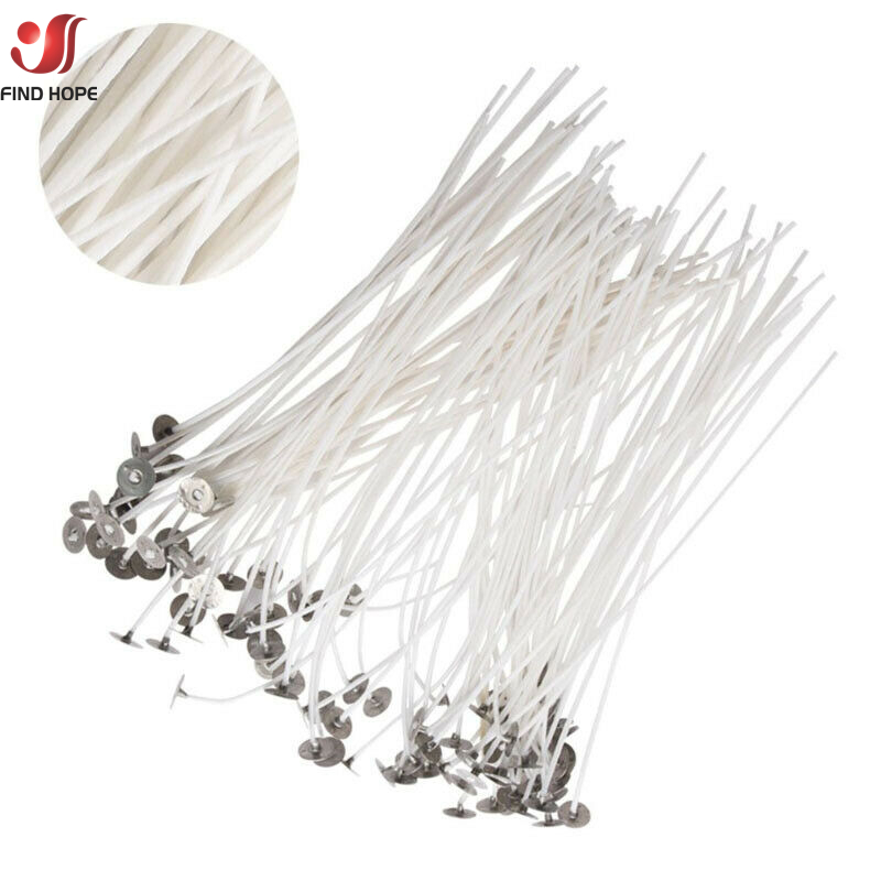 100PCS/bag Smokeless Candle Wi - Cotton Wick Pre Tabbed 评论和价格