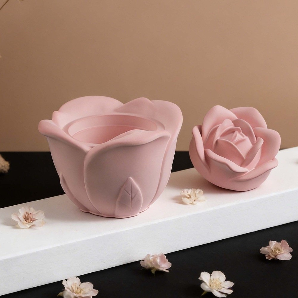 Candle Vessel Silicone Rose Fl - Candle Making Vessels 评论和价格