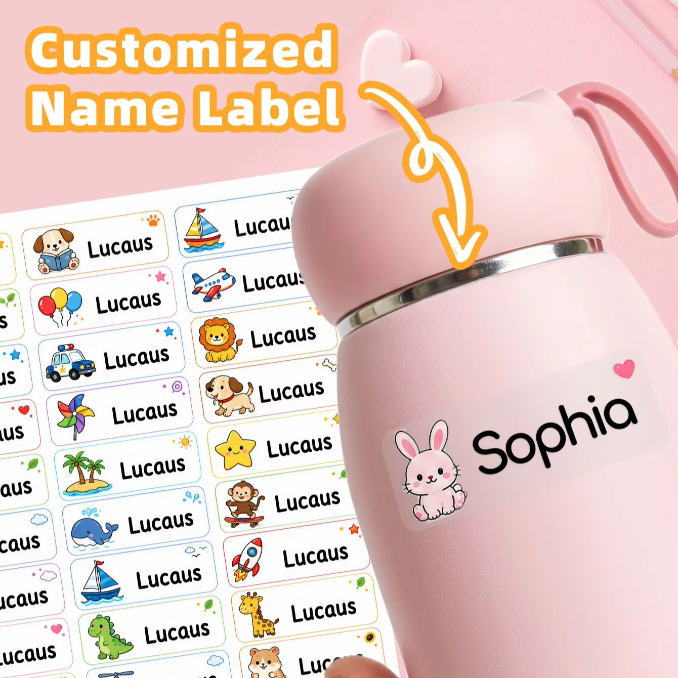 1-500PCS Custom Cartoon Name S - Candle Warning Label 评论和价格