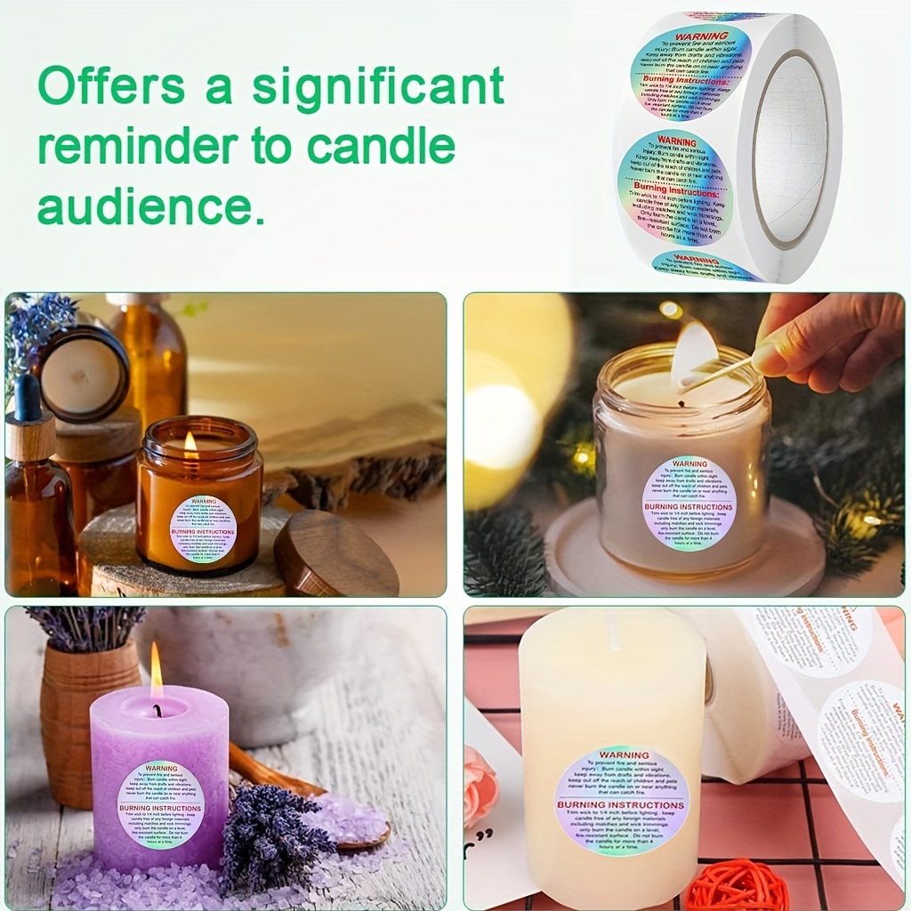 500pcs Wax Melt Warning Labels - Candle Warning Label 评论和价格