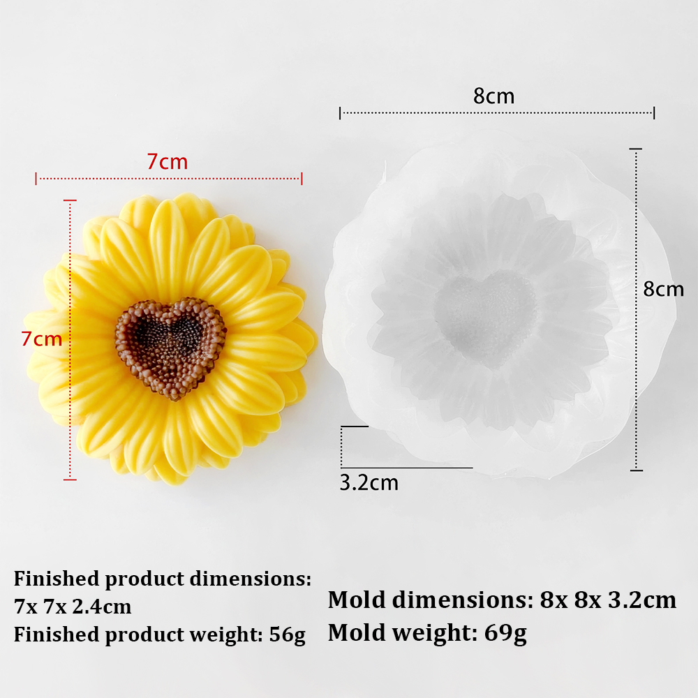 3D Sun Flower Silicone Mold Ar - Candle Making Supplies Wholesale 评论和价格