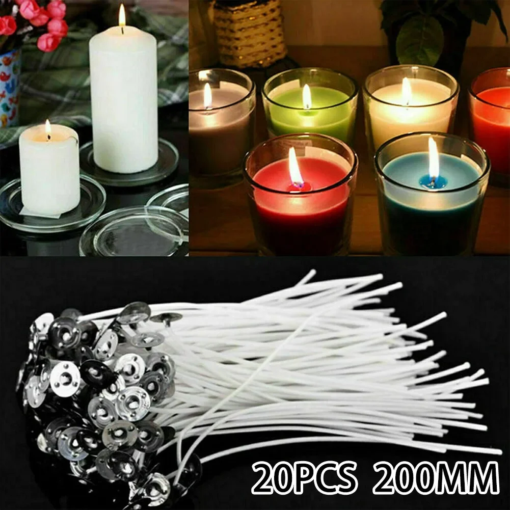 20pcs Smokeless Candle Wicks 2 - Cotton Wick Pre Tabbed 评论和价格