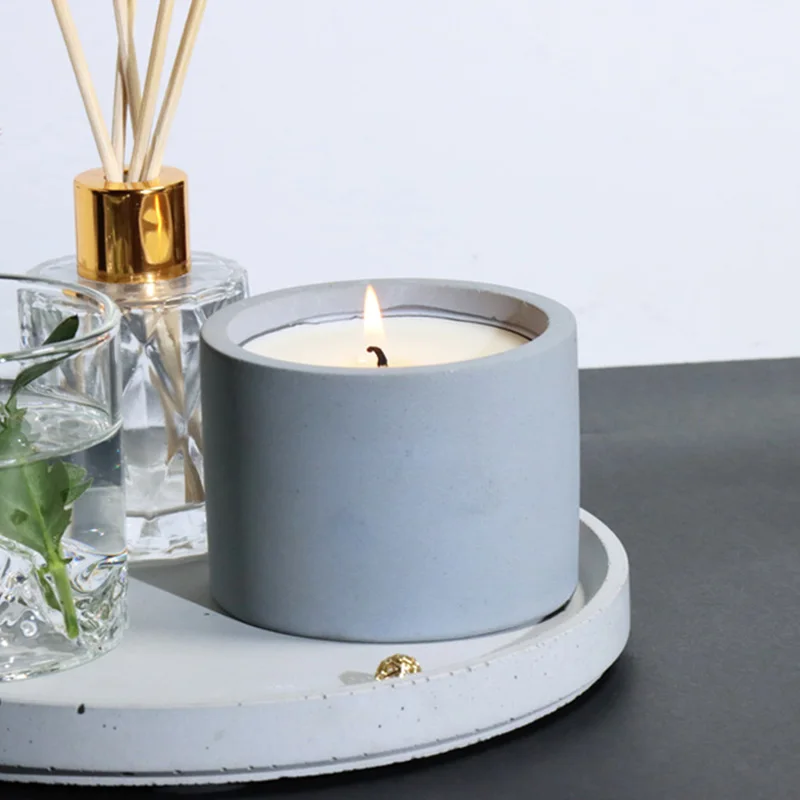 3 Sizes Round Cement Concrete  - Candle Making Vessels 评论和价格