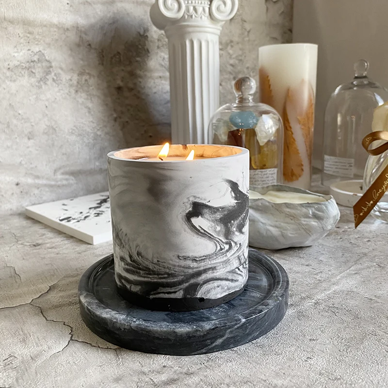3 Sizes Round Cement Concrete  - Candle Making Vessels 评论和价格