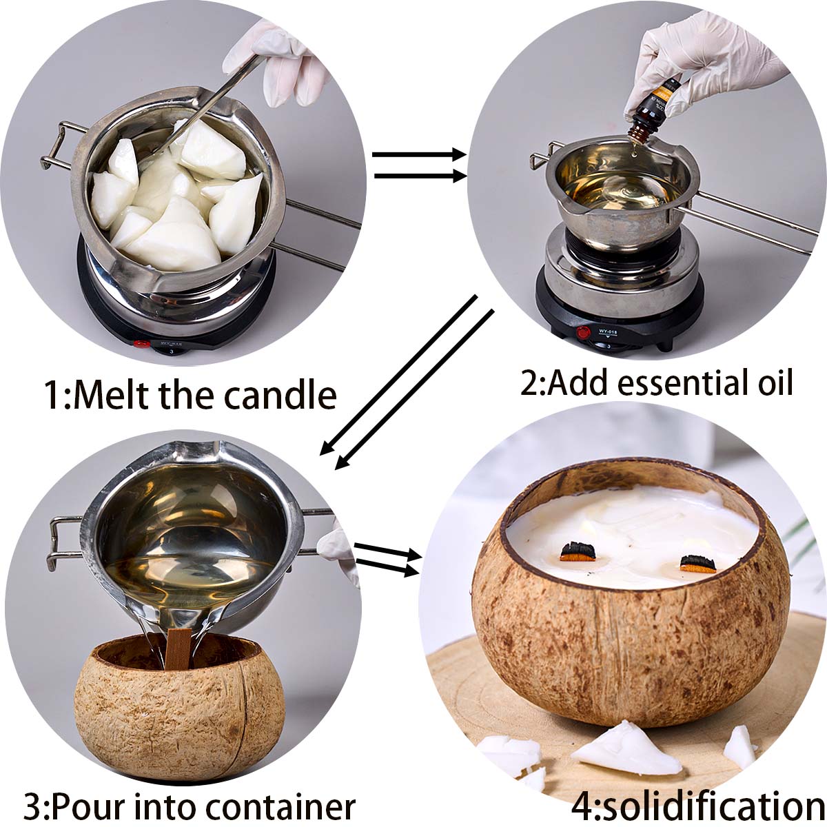 1LB White Coconut Wax Natural  - Coconut Wax Flake 评论和价格
