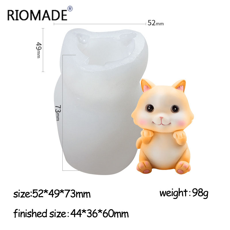 Cat Silicone Molds 6 Styles 3D - Candle Making Supplies Wholesale 评论和价格